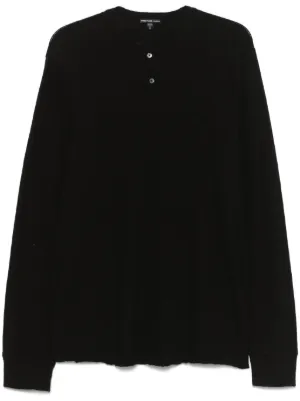 ジェームスパース　ヘンリーネックロンT JAMES PERSE 黒 JAMES PERSE（ジェームスパース）メンズ - FARFETCH