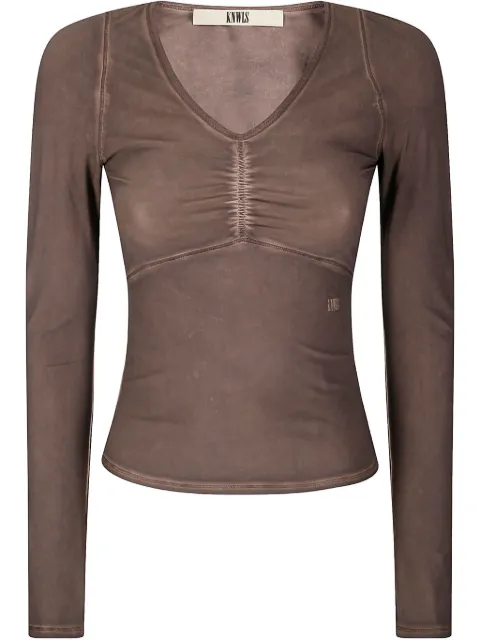 KNWLS dyed stretch top