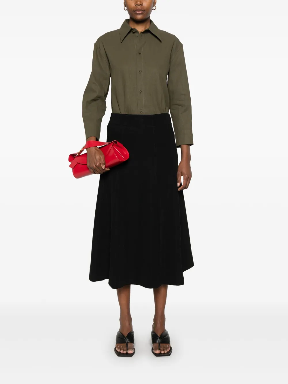 Jil Sander Linnen blouse - Groen