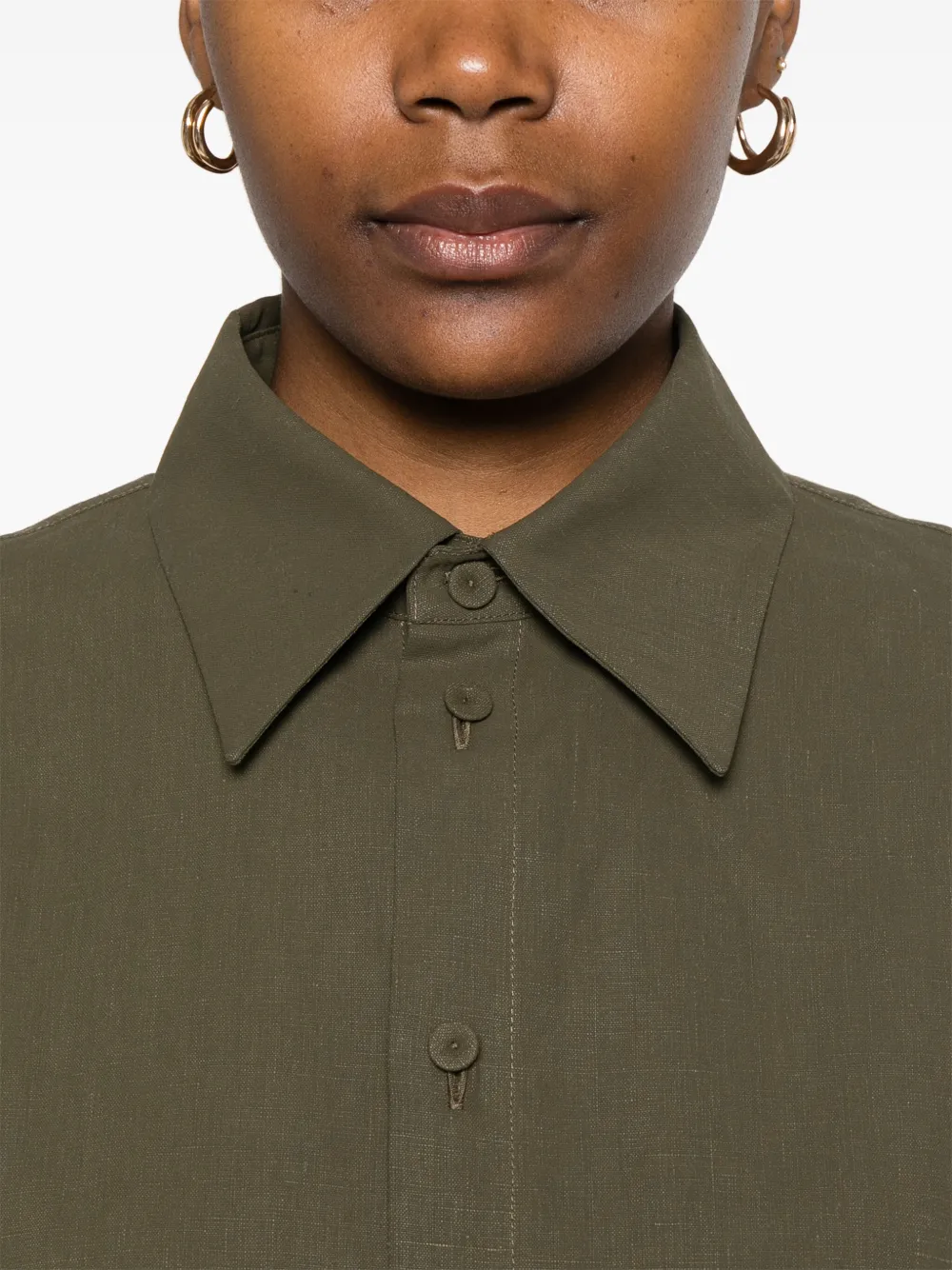 Jil Sander Linnen blouse Groen