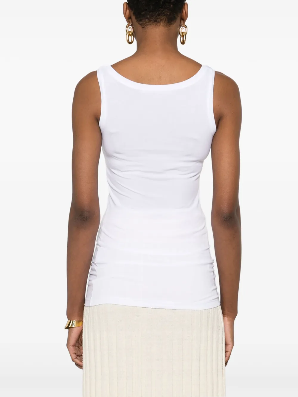 Samsoe & Samsoe Sleeveless Knitted Top In 白色