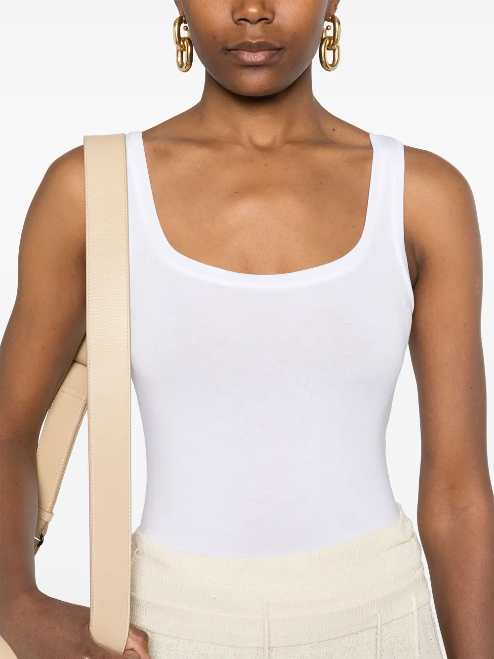 Samsoe & Samsoe Sleeveless Knitted Top In 白色