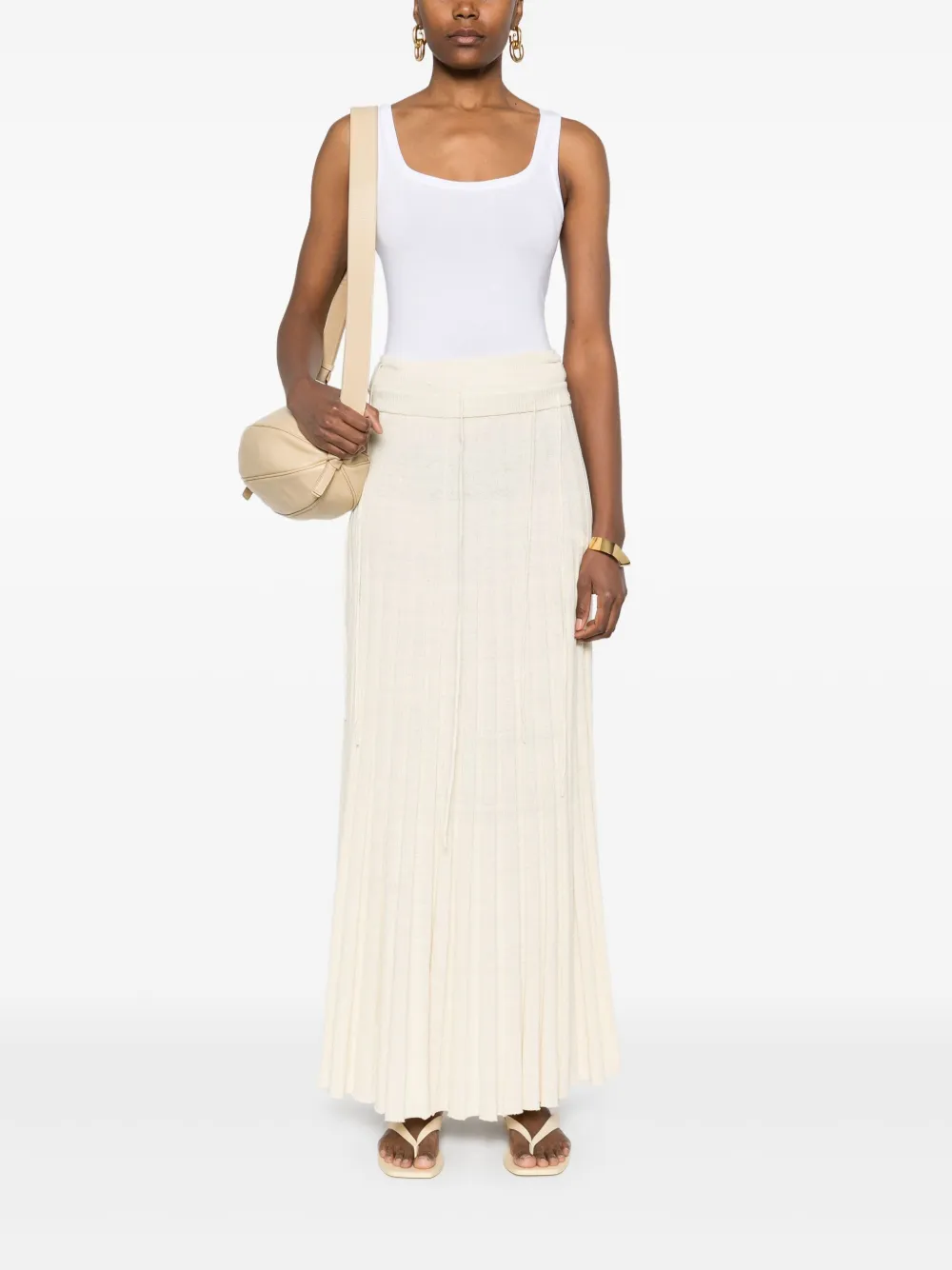 Samsoe & Samsoe Sleeveless Knitted Top In 白色