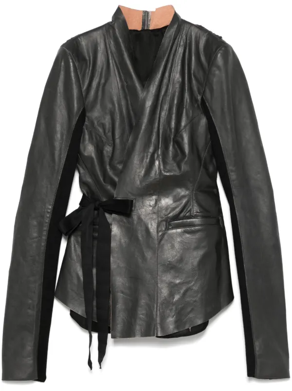 Rick Owens レザージャケット | ブラック | FARFETCH JP