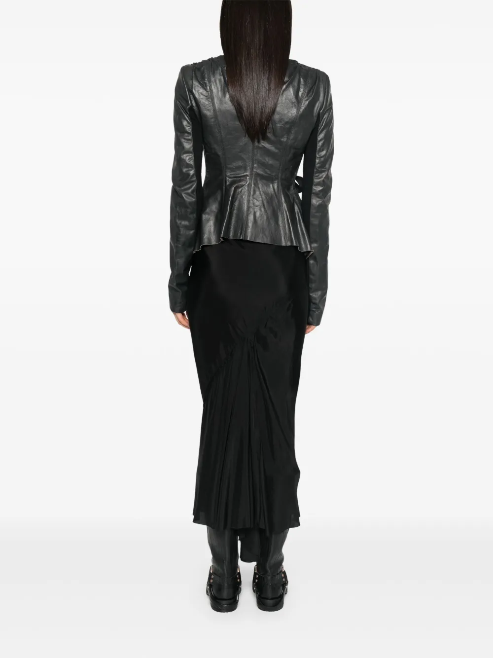 Rick Owens Leren jack Zwart
