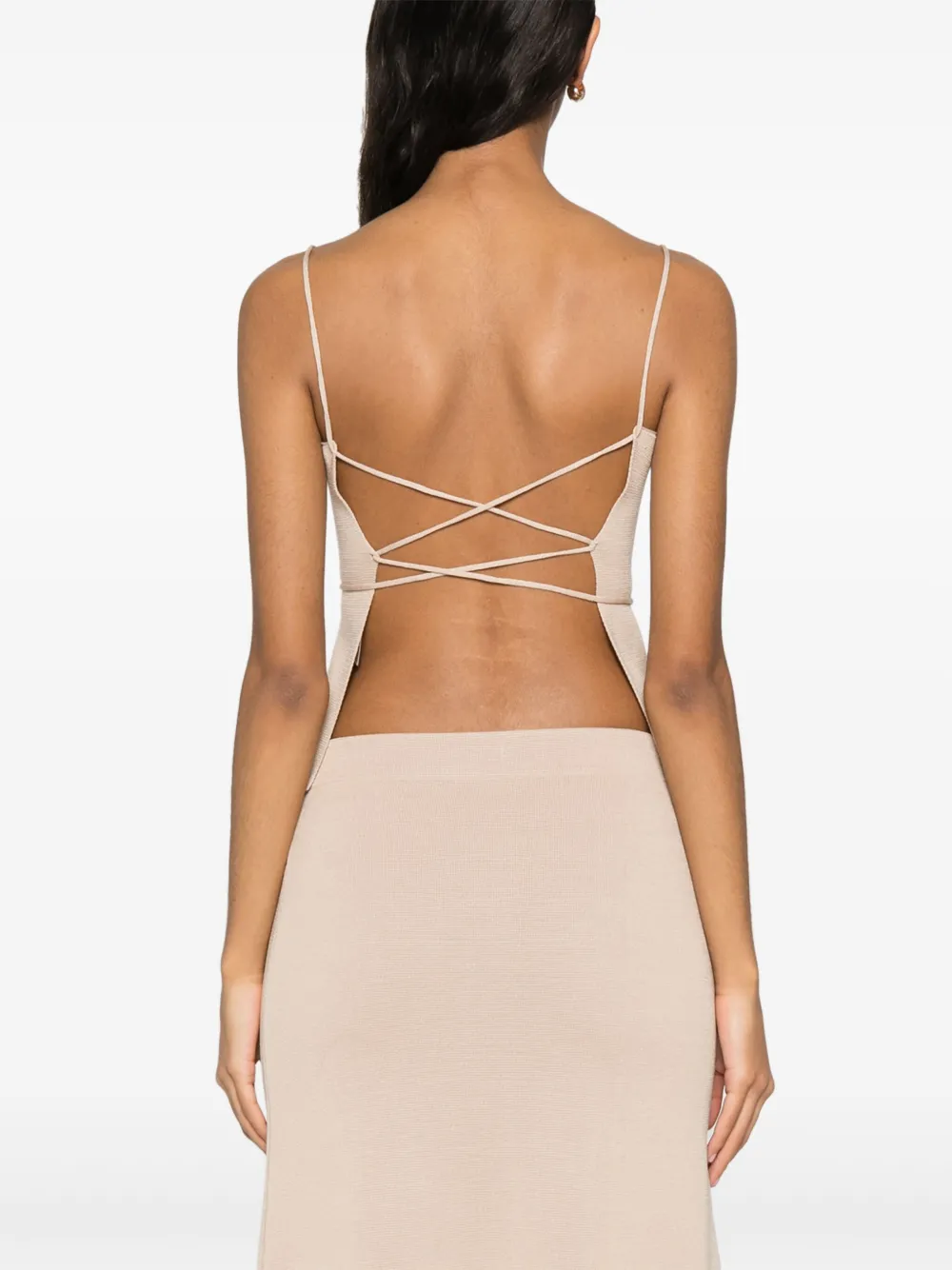 By Malene Birger Gillian Open-back Knit Tank Top In 中性色