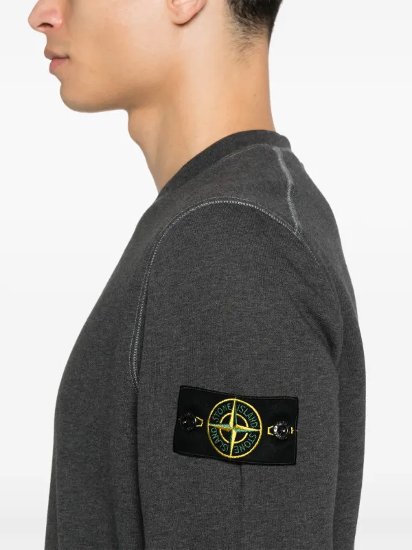 Stone Island malfilé-fleece 'old' Effect Sweatshirt | Grey