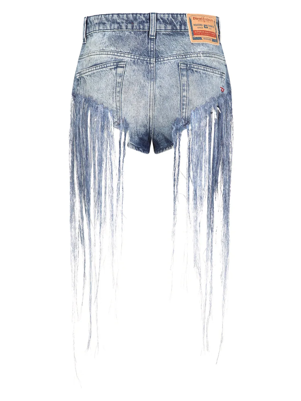 Diesel fringe-detailing shorts - Blauw