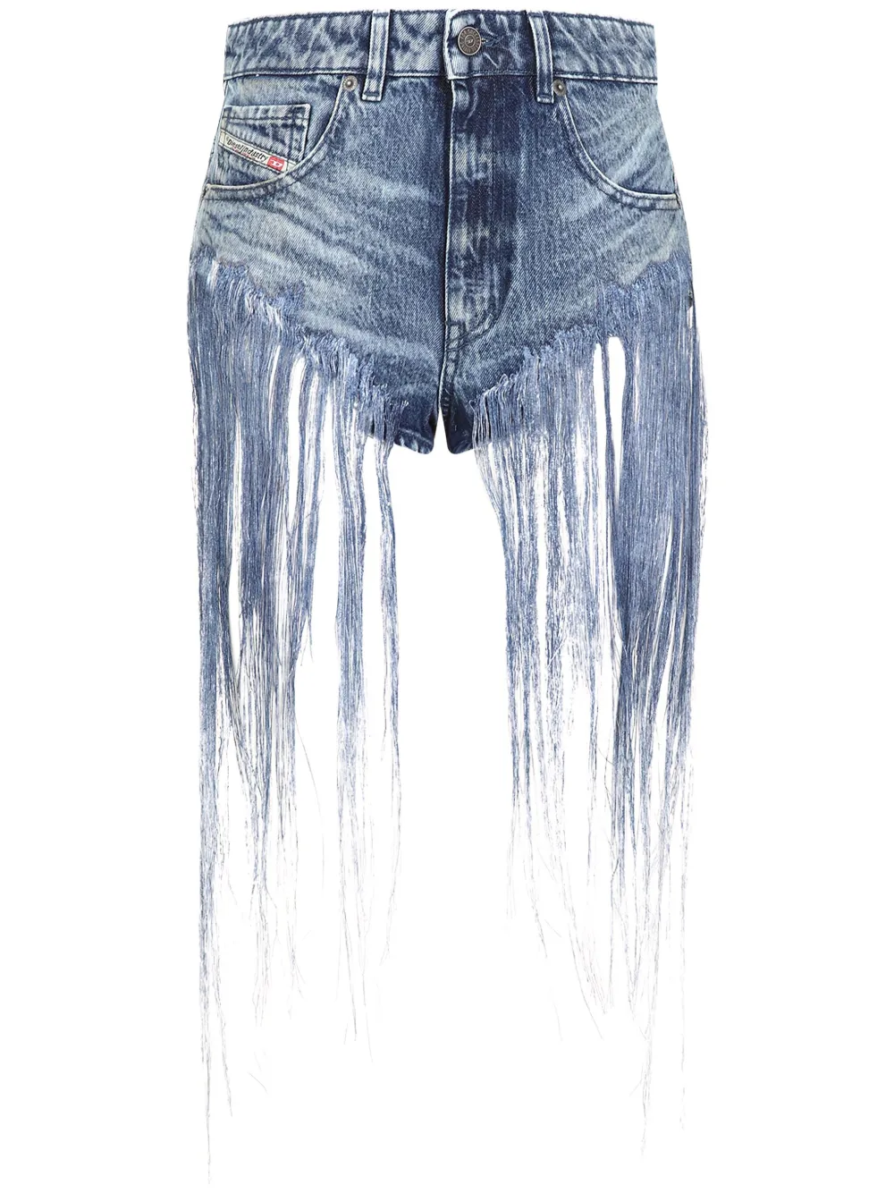 Diesel Shorts met franje Blauw