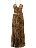 Just Cavalli zebra-print maxi dress - Brown