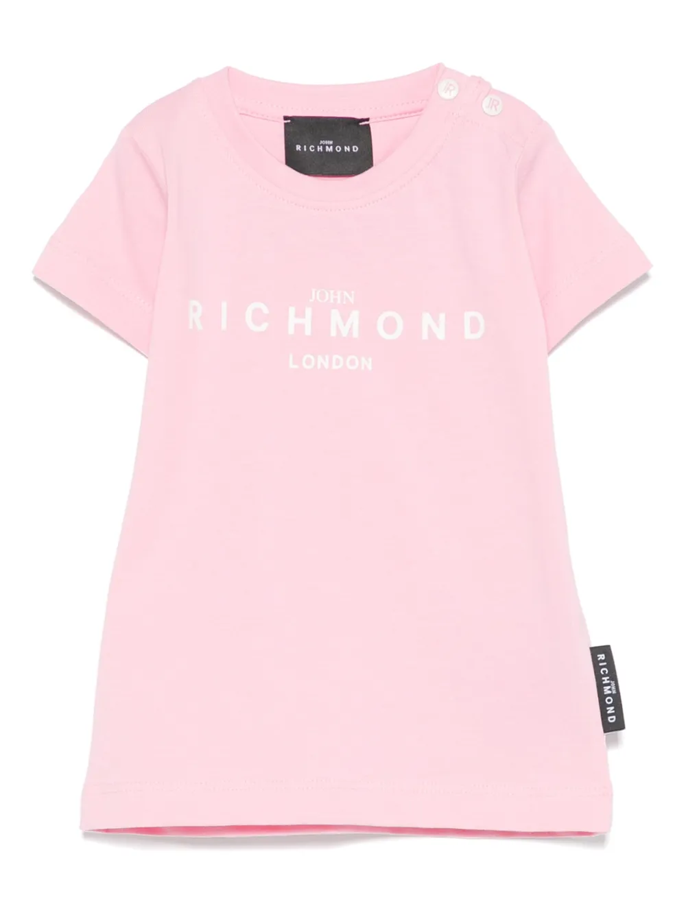 John Richmond Junior T-shirt met logoprint Roze