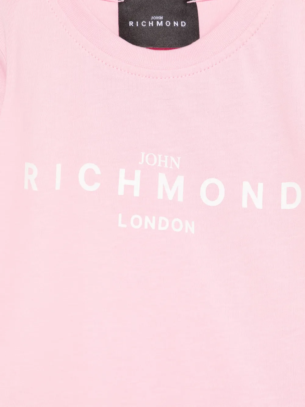 John Richmond Junior T-shirt met logoprint Roze