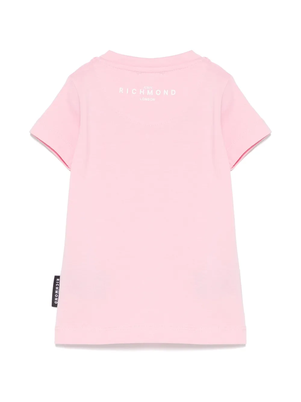 John Richmond Junior T-shirt met logoprint - Roze