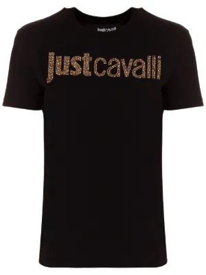 Tシャツ・カットソー JUST CAVALLI Woman T-Shirt Black 76PAHE00CJ110 899 Just Cavalliアウトレット：Tシャツ レディース - ブラック