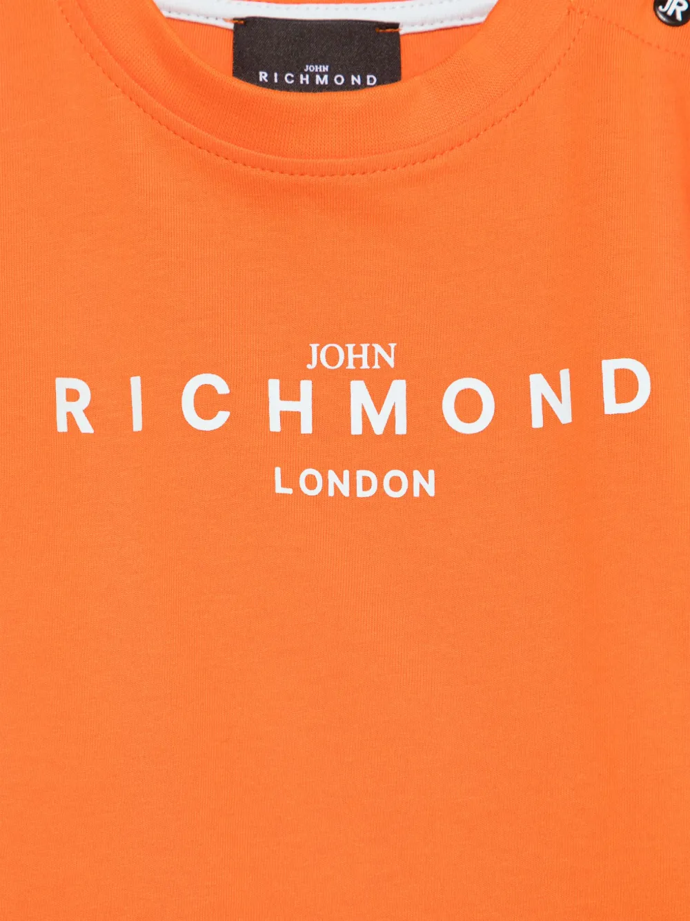 John Richmond Junior T-shirt met logoprint APRICOT ICE WATER