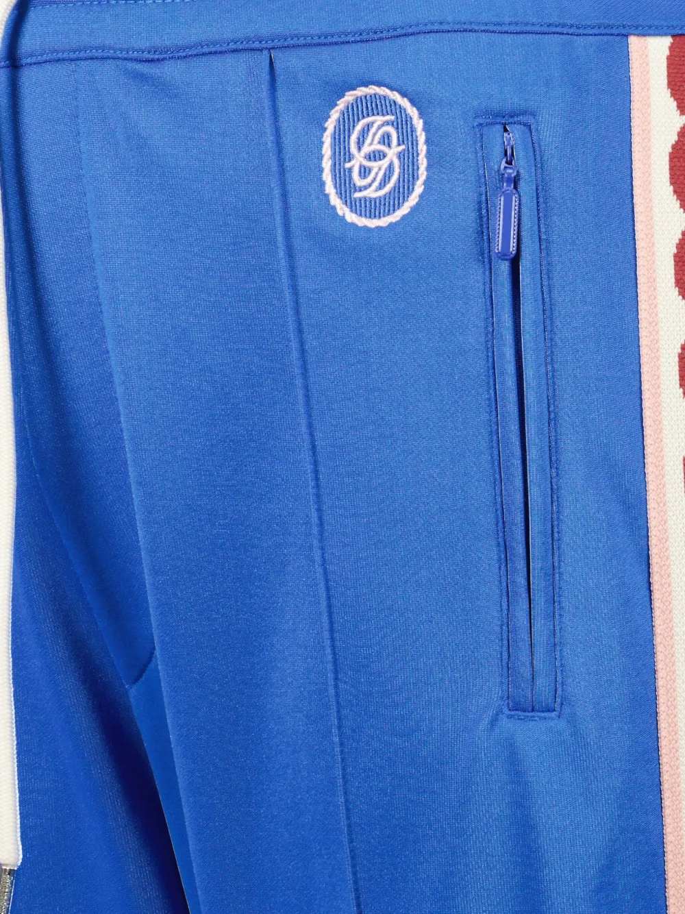Drôle De Monsieur Trainingsbroek met geborduurd logo Blauw