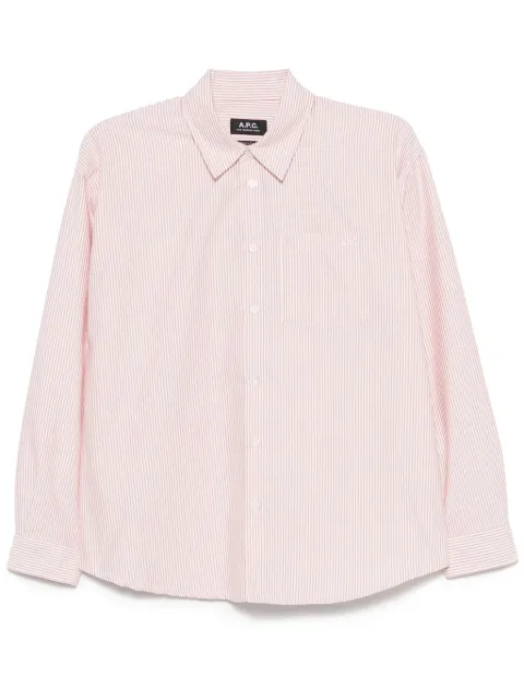 A.P.C. camisa con rayas estampadas