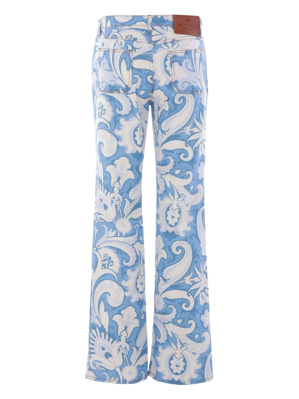 ETRO printed straight-leg jeans - Wit