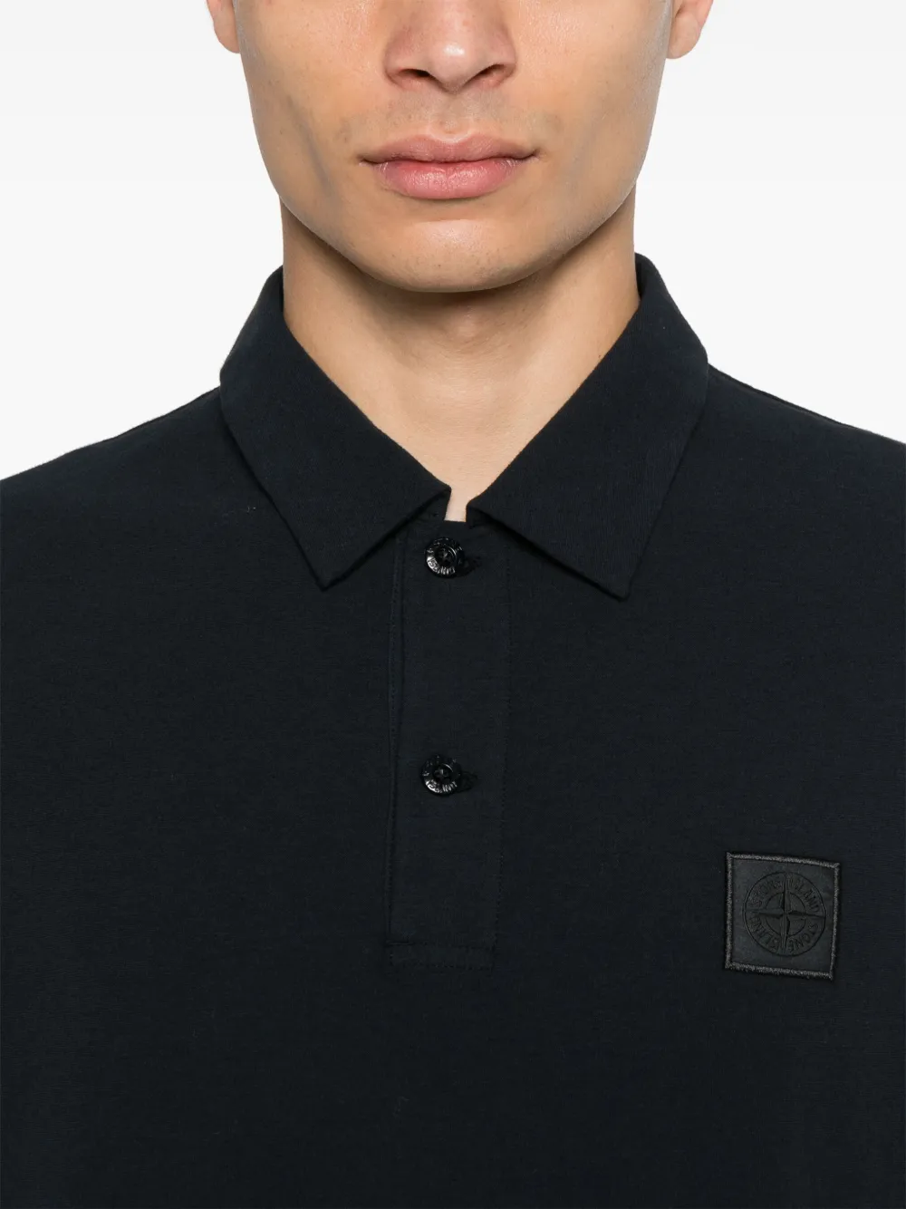Stone Island Katoenen poloshirt met Ghost-patch Blauw