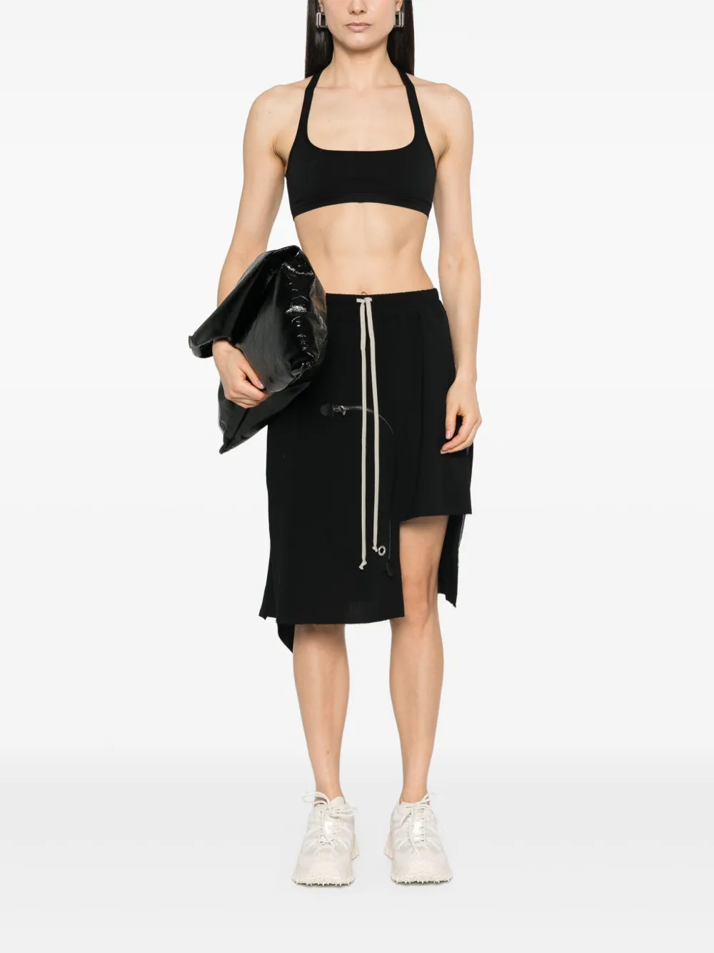 Rick Owens Wollen mini-rok - Zwart