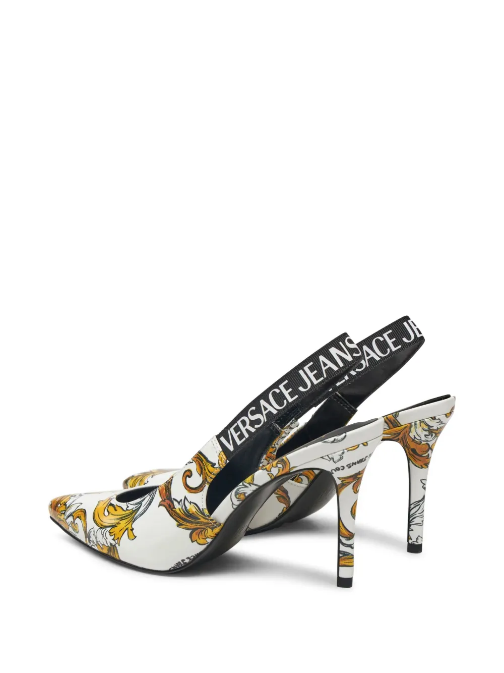 Versace Jeans Couture logo-print pumps White