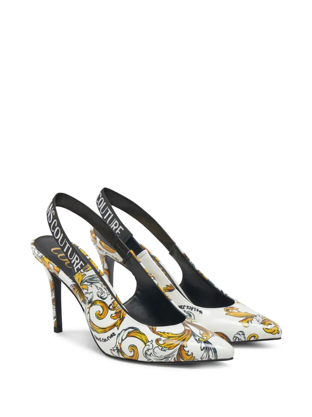 Versace Jeans Couture Pumps met logoprint - Wit