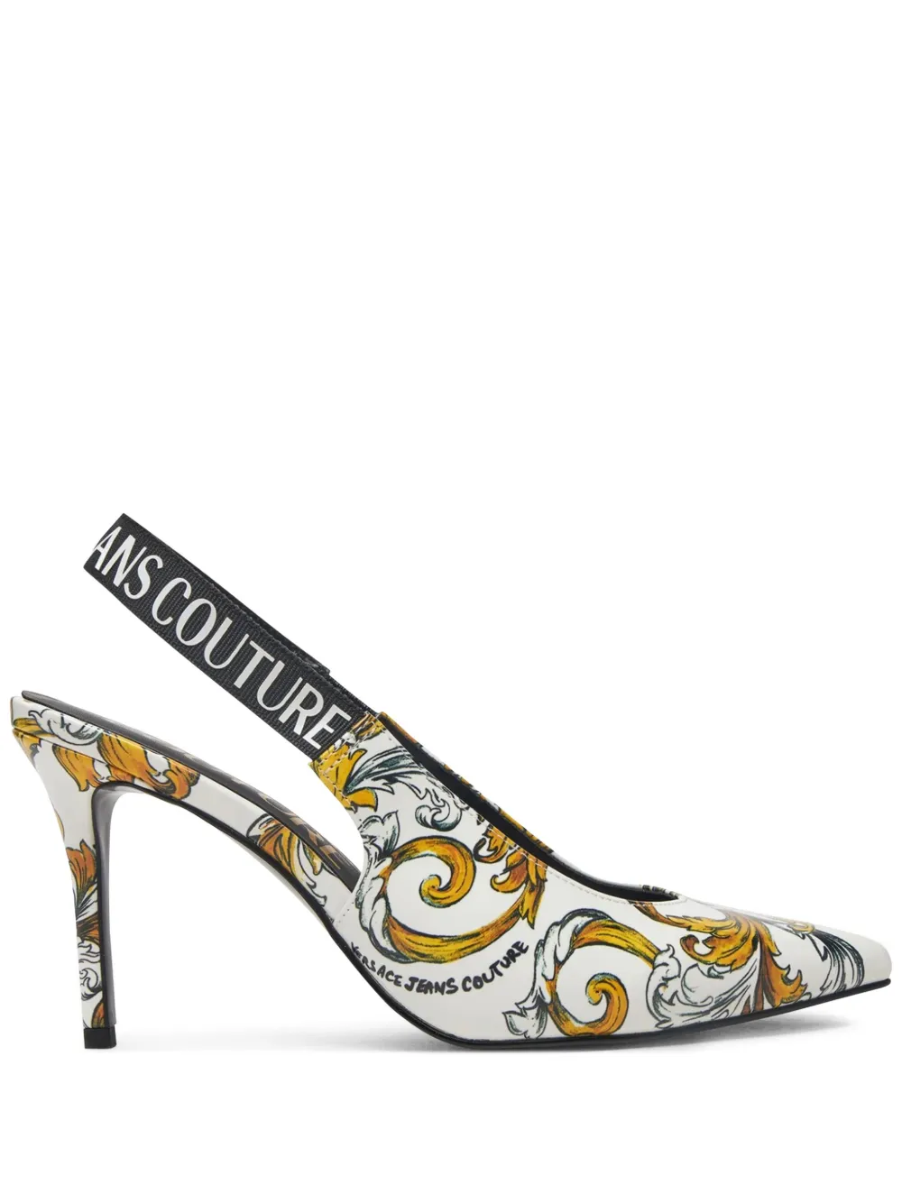 Versace Jeans Couture logo-print pumps White