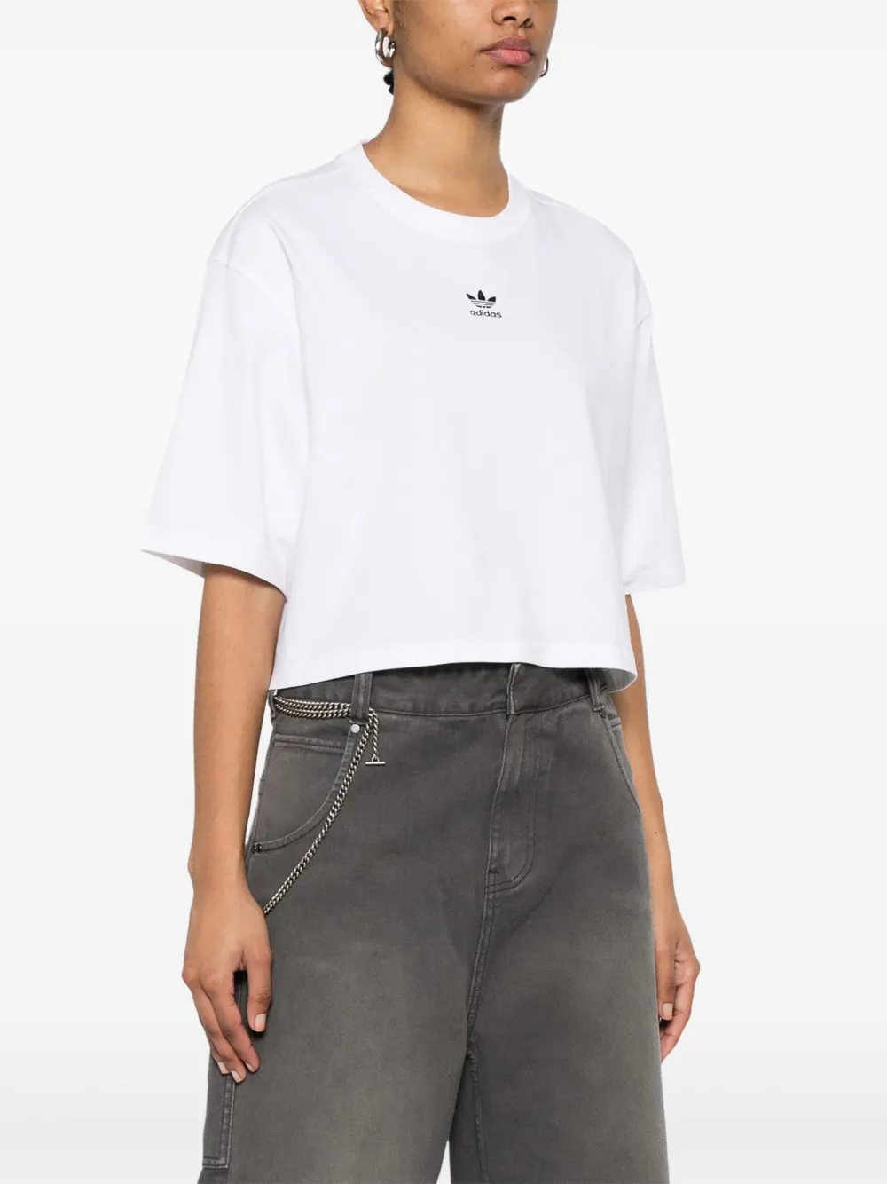 adidas Cropped T-shirt Wit