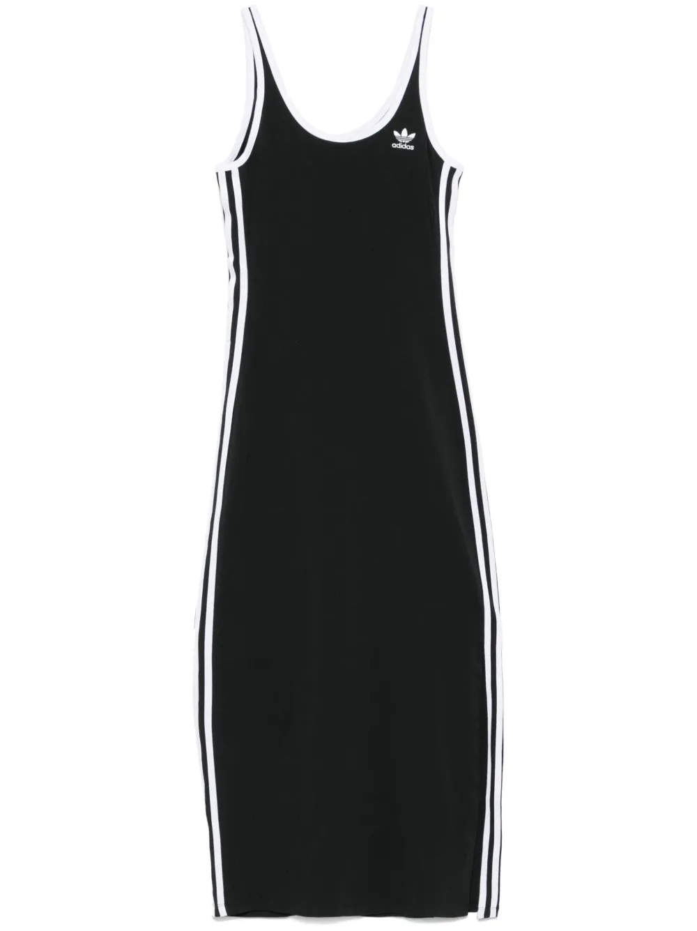 adidas Maxi-jurk met 3 strepen Zwart