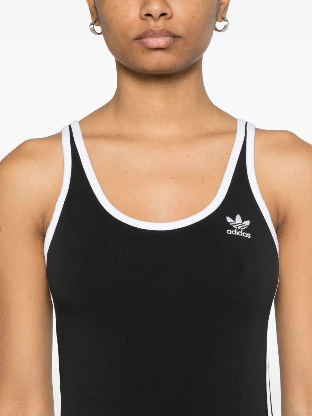 adidas Maxi-jurk met 3 strepen Zwart