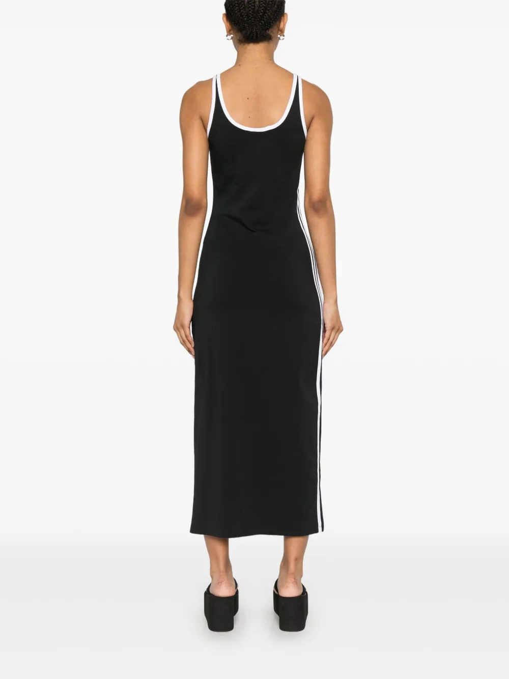 adidas Maxi-jurk met 3 strepen Zwart