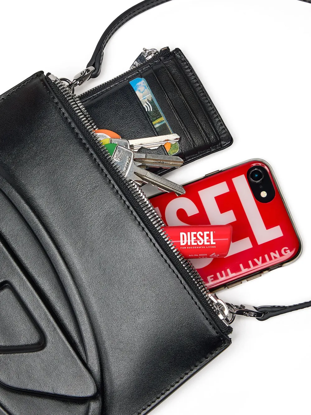 Diesel 1DR Twin Shoulder Bag | Black | FARFETCH