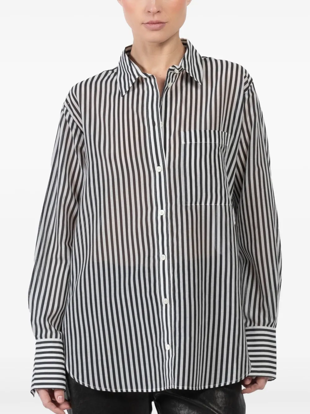 FRAME Gestreept blouse Blauw
