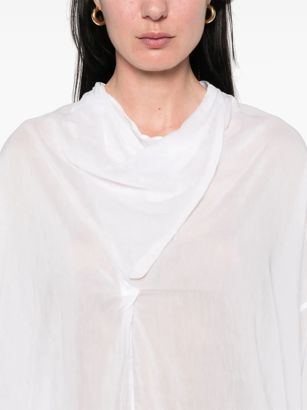 FORTE FORTE CROSSOVER-DETAIL BLOUSE
