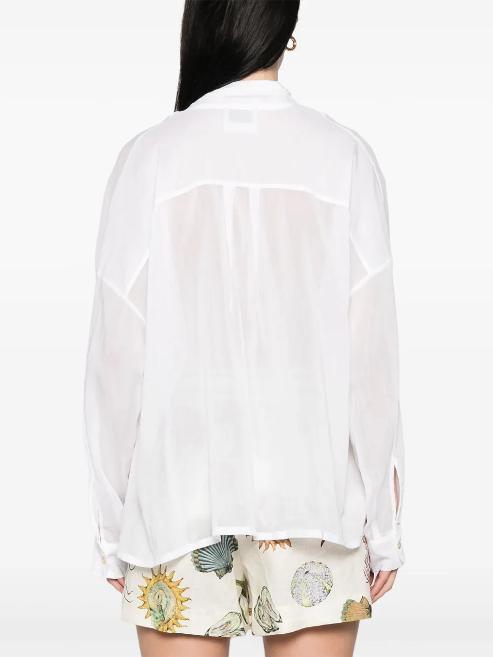 FORTE FORTE CROSSOVER-DETAIL BLOUSE