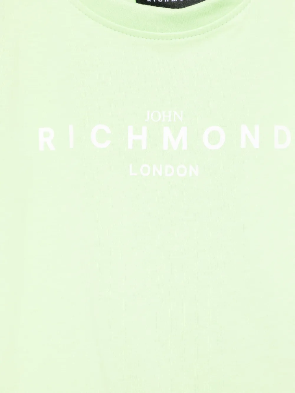 John Richmond Junior T-shirt met logoprint Groen