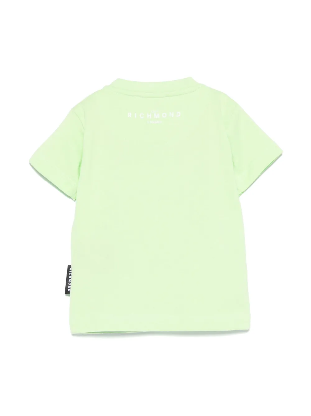 John Richmond Junior T-shirt met logoprint Groen