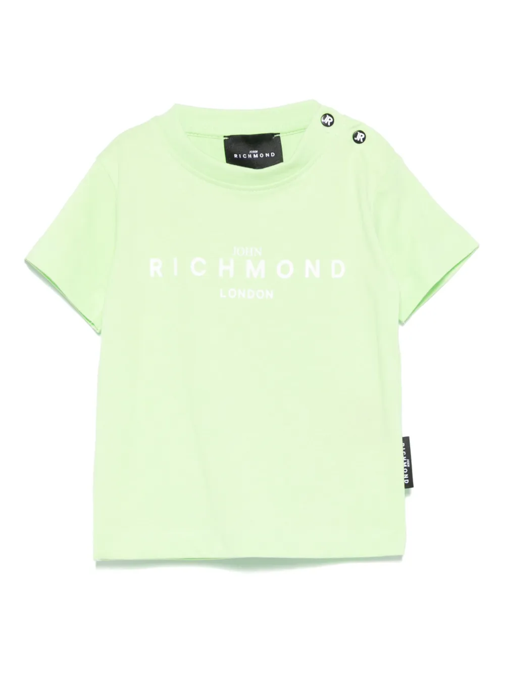 John Richmond Junior T-shirt met logoprint Groen