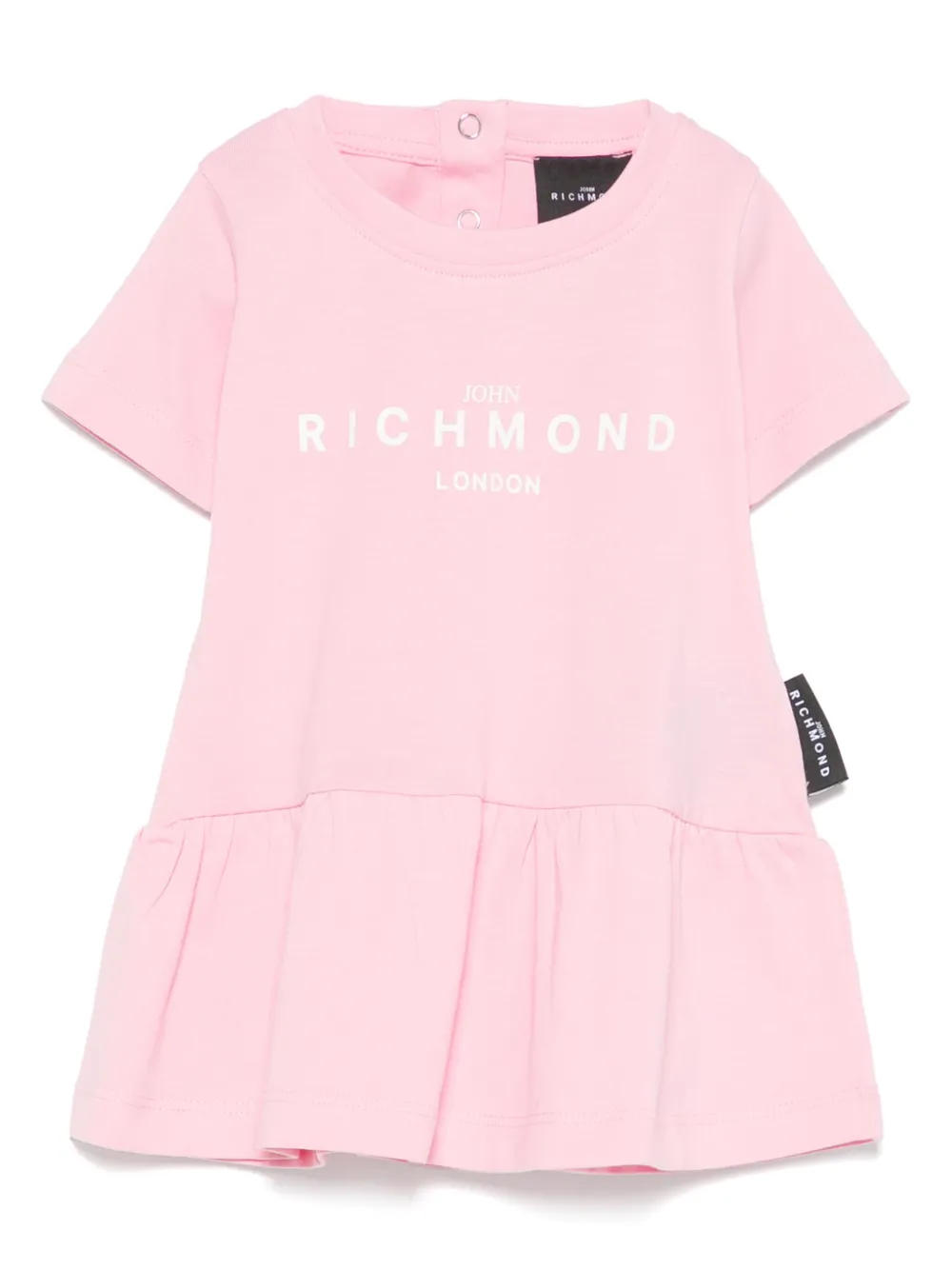 John Richmond Junior Jurk met logoprint Roze