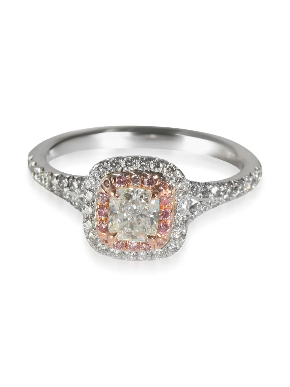 Tiffany & Co. Pre-Owned pre-owned 18K rose gold and platinum Soleste diamond ring | Silver | Image 1