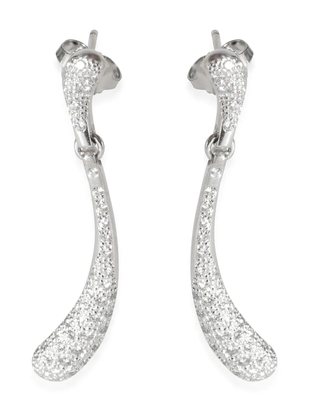Tiffany & Co. Pre-Owned pre-owned platinum Elsa Peretti diamond earrings | Silver | Image 1