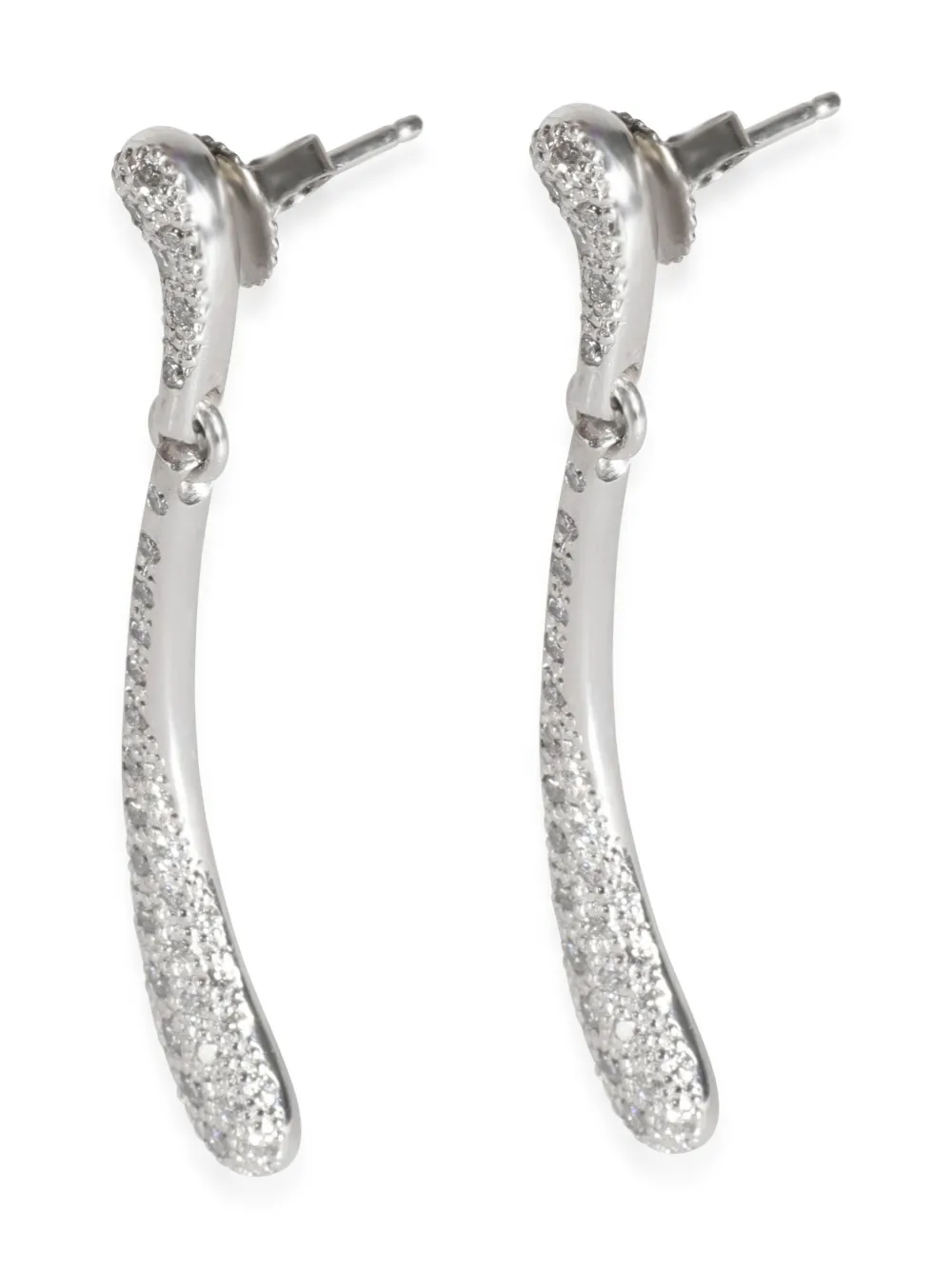Tiffany & Co. Pre-Owned pre-owned platinum Elsa Peretti diamond earrings | Women | Image 2
