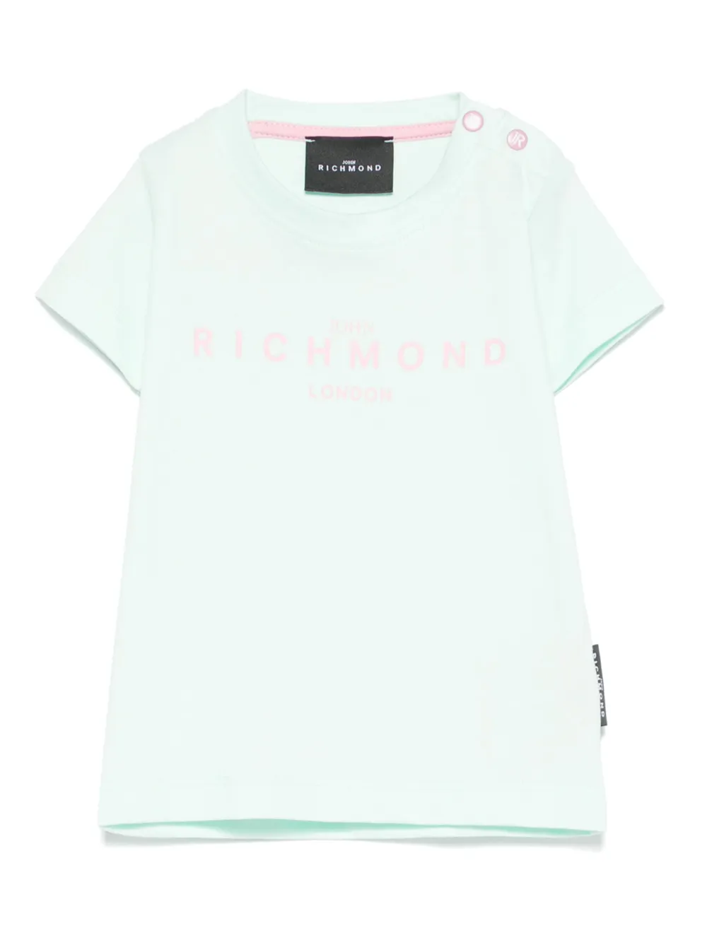 John Richmond Junior T-shirt met logoprint Groen