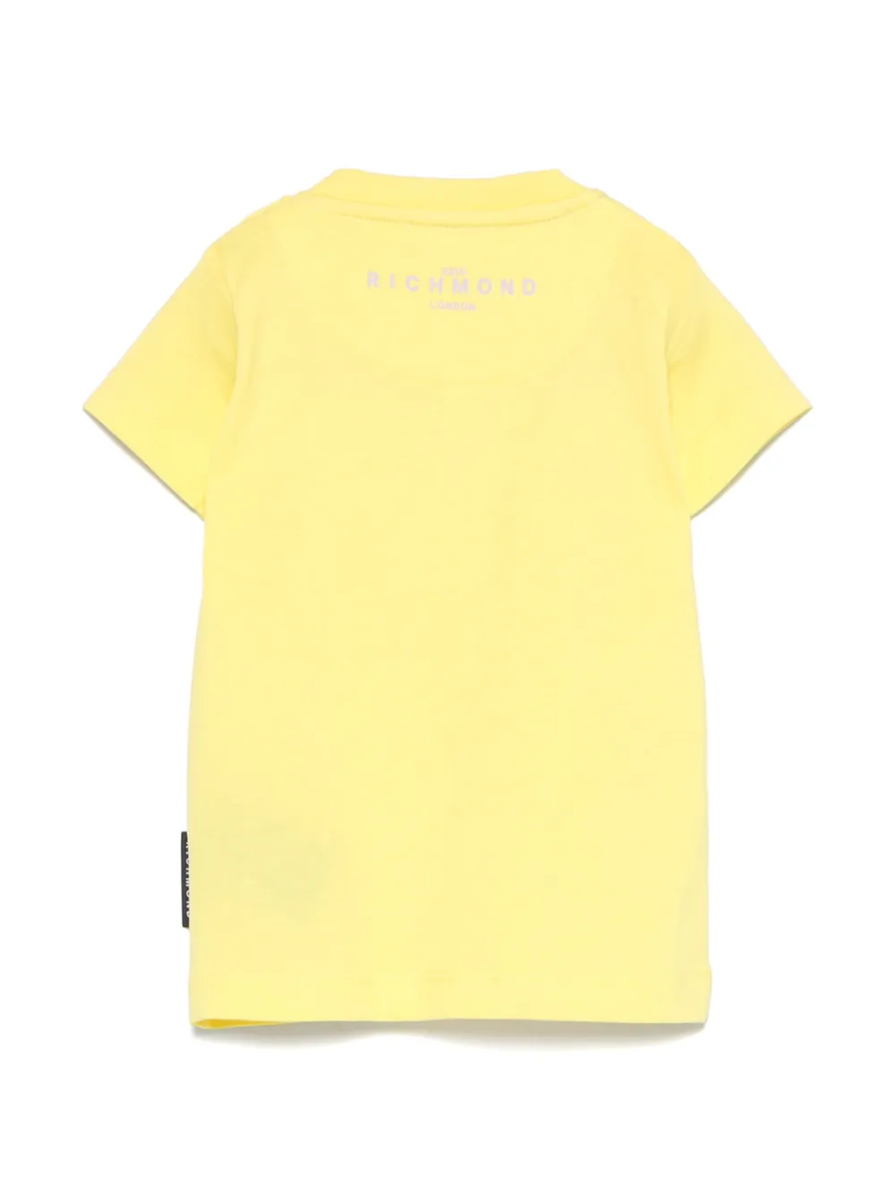 John Richmond Junior T-shirt met logoprint - Geel