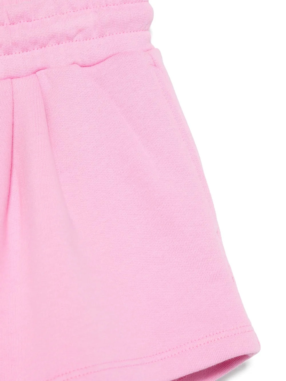 Shop Msgm Logo-print Cotton Shorts In Pink