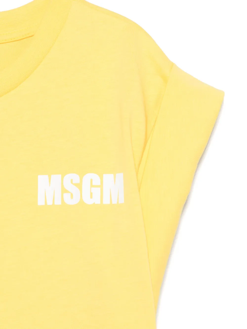 MSGM Kids T-shirt met logoprint Geel