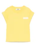 MSGM Kids logo-print T-shirt - Yellow