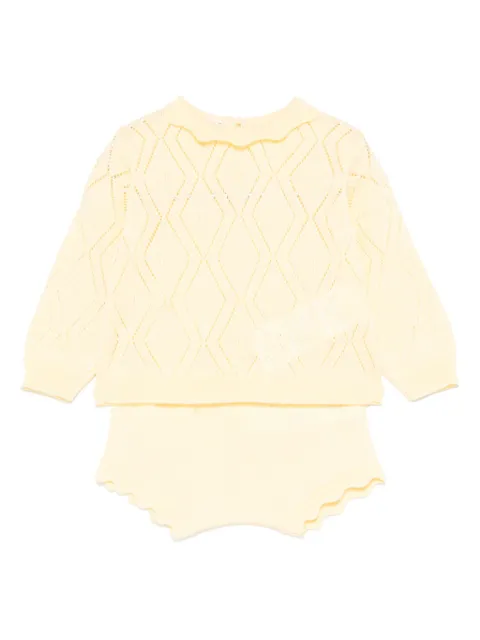 Elisabetta Franchi La Mia Bambina Conjunto com short em tricô