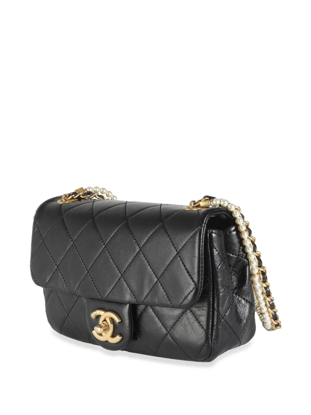 Pre-owned Chanel 2020 Mini Flap Shoulder Bag In Black