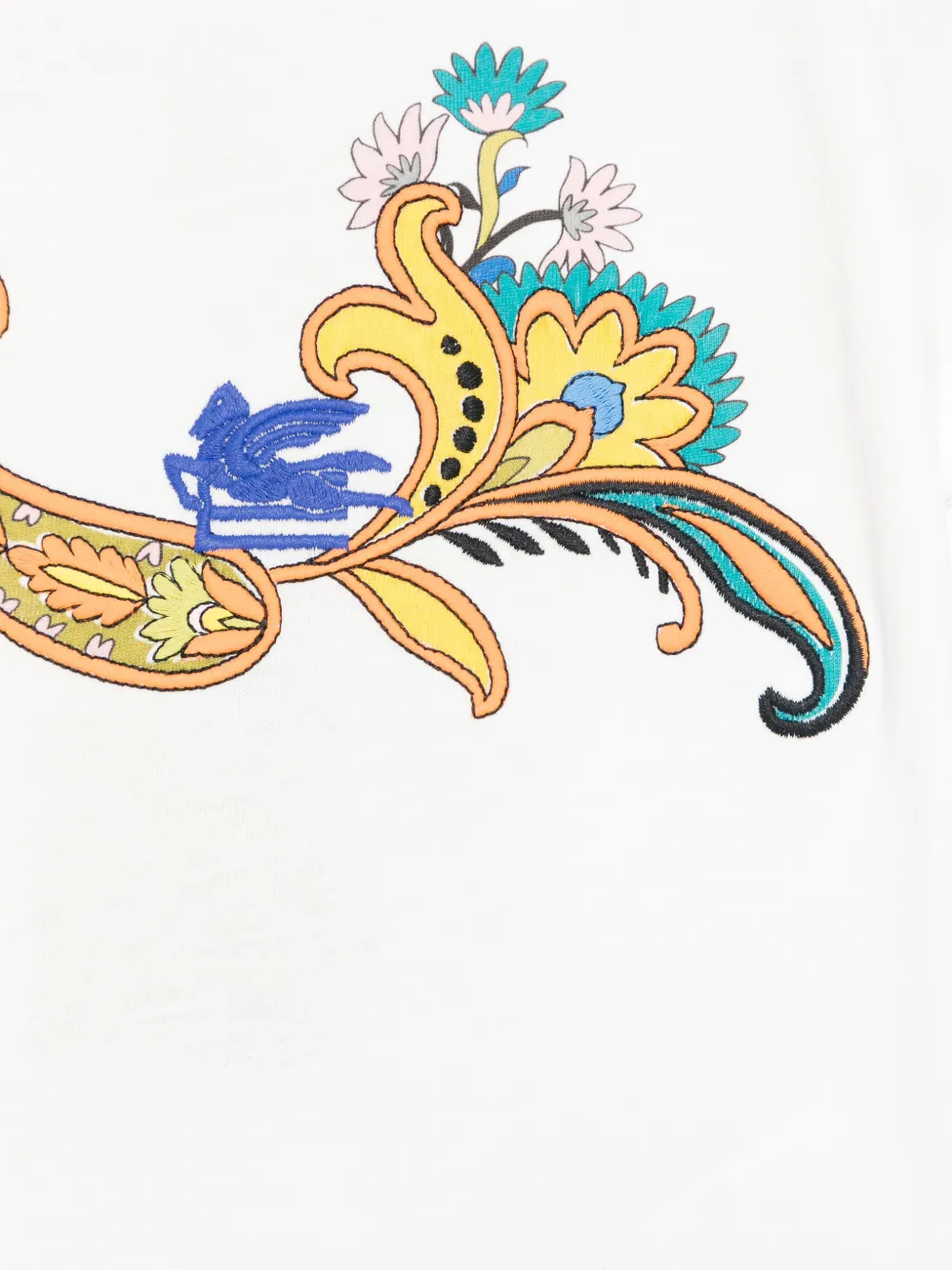ETRO KIDS T-shirt met borduurwerk Wit